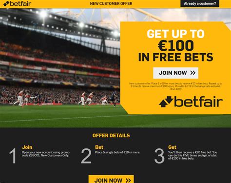 Free Bet Offer from Betfair: A free bet to use on any sport this .